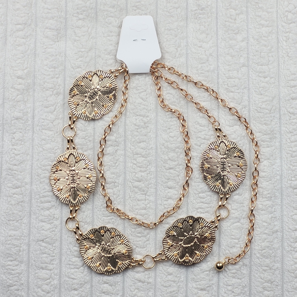 Boho Gold Chain Belt - Picture 2 of 2